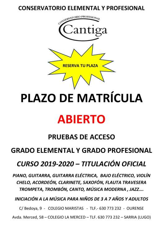 Cartel Matrícula-1